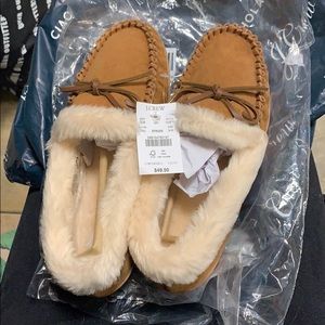 J Crew suede slippers